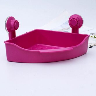 Plastic Badkamer Planken Shampoo Douche Opbergrek Baden Wc Mand Keuken Spice Houder Thuis Wall Mounted Drijvende Planken roos rood