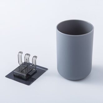 Plastic Badkamer Vanity Tandenborstelhouder Cup Hygiënisch Tandheelkundige Opslag Organizer Grijs