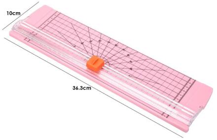 Plastic Basis Papier Trimmer met Schaal A4 Papieren Kaart Art Trimmer Foto Snijder Snijden Plastic Bodem Thuis Art DIY Gereedschap roze