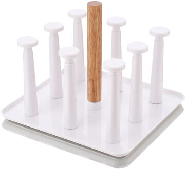 Plastic Beker Rack Water Bekerhouder Creatieve Keuken Woonkamer Huishouden Met Lade Afvoer Glas Opslag Plank Wx7171815