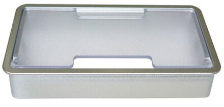 Plastic Bureau Draad Gat Cover Basis Rechthoekige Pc Tafel Kabel Outlet Grommet Voor Draad Organisator Decoratieve Meubels Hardware Zilver