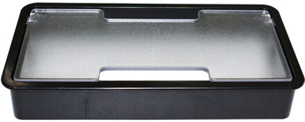 Plastic Bureau Draad Gat Cover Basis Rechthoekige Pc Tafel Kabel Outlet Grommet Voor Draad Organisator Decoratieve Meubels Hardware zwart