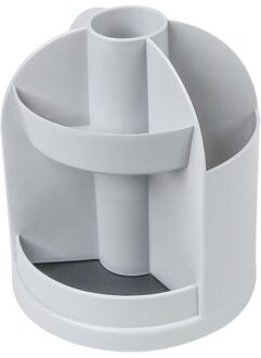 Plastic Bureau Organizer Desktop Pen Potlood Holder Make Storage Tray Make-Up Borstel Container Studenten School Stationair grijs