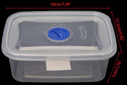 Plastic Clear Herbruikbare Voedsel Opslag Container Lunchbox Luchtdichte Afdichting Met Deksel L4MF 03