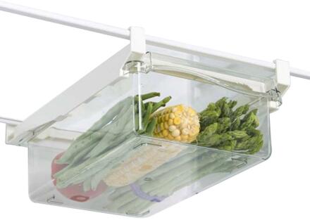 Plastic Clear Koelkast Organizer Slide Onder Plank Lade Box Rack Holder Koelkast Lade Keuken Fruit Voedsel Opbergdoos