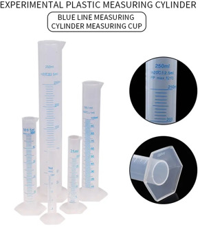 Plastic Cooking Measuring Cylinder Graduated Tools Chemistry Laboratory Measuring Cylinder School Lab Tools 10/25/50/100/250ml