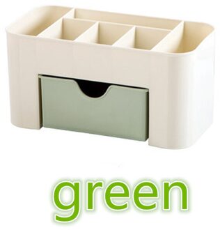 Plastic Cosmetische Opbergdoos Lade Organizer Lade Divider Up Sieraden Organisator Rangement Keuken Thuis Opberglades groen
