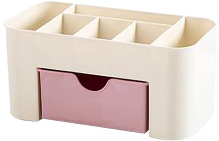 Plastic Cosmetische Opbergdoos Lade Organizer Lade Divider Up Sieraden Organisator Rangement Keuken Thuis Opberglades Roze