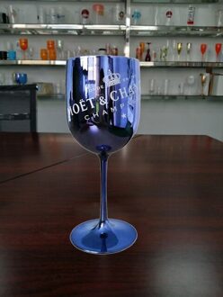Plastic Cup Celebration Party Wijn Set Drank Glas Wijn Champagne Gegalvaniseerd Glas Cocktail Cup Beker Blauw