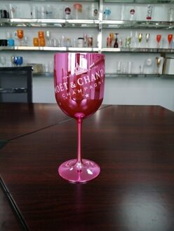Plastic Cup Celebration Party Wijn Set Drank Glas Wijn Champagne Gegalvaniseerd Glas Cocktail Cup Beker Roze