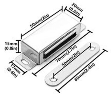 Plastic Deur Catch Klink Rvs Kast Vangst Vangen Deur Klink