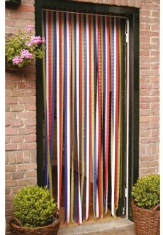 Plastic deurgordijn gekleurd 210 cm - Feestdeurgordijnen Multikleur