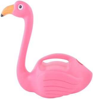 Plastic dieren tuingieter roze flamingo 1.5 liter - Gieters