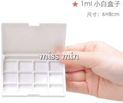 Plastic Doos Acryl Dozen Aquarel Verf Palet Half Pannen 2Ml Water Kleur Opslag Lege Palet Case 3