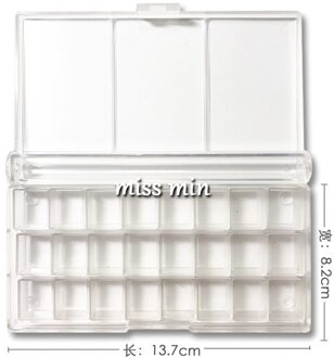 Plastic Doos Acryl Dozen Aquarel Verf Palet Half Pannen 2Ml Water Kleur Opslag Lege Palet Case