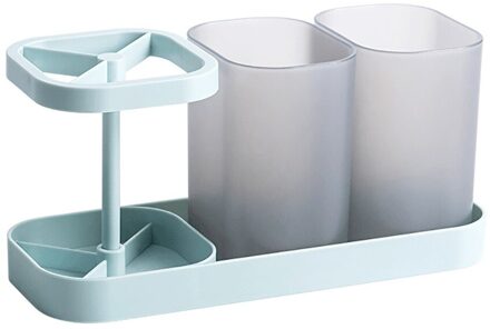 Plastic Eenvoudige Badkamer Tumbler Multi Kleuren Prachtige Tandenpoetsen Cup Tandpasta Tandenborstel Opbergrek Blauw