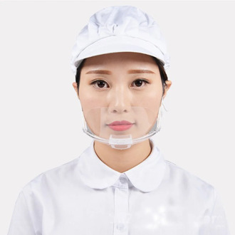 Plastic Environmental Protection Transparent Mask Non-disposable Catering Chef Anti-fog Anti-spit Mask