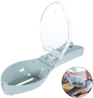 Plastic Fish Skin Schaal Mes Reinigingsschraper Praktische Vis Huid Scheerapparaat Handmatig Vis Zeevruchten Dunschiller Brush Remover Cleaner licht blauw
