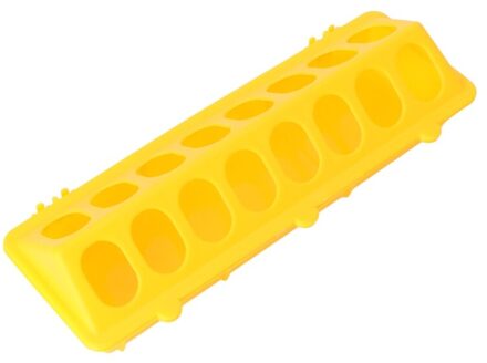 Plastic Flip-Top Gevogelte Grond Feeder Gevogelte Feeder Trog Kip Landbouw Tool Fazant Voeden Emmer Chick geel