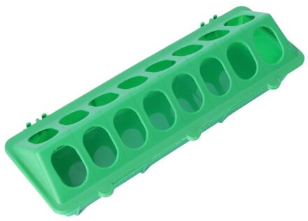 Plastic Flip-Top Gevogelte Grond Feeder Gevogelte Feeder Trog Kip Landbouw Tool Fazant Voeden Emmer Chick groen