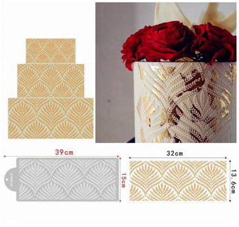 Plastic Fondant Printing Hollow DIY Sugar Sieve Mold Mold Wedding Cake Edge Decoration Template Baking Cake Decorating Tools