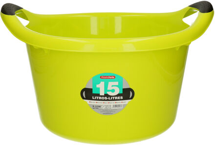 Plastic Forte Afwasbak - 15L - groen - 42 x 40 x 25 cm - met handvatten - teiltje