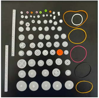 Plastic Gears Set DIY Assembly Toy Teeth Belt Worm Band Wheel Sector Crown Double shaft layer Helicopter Car Parts Dropshipping