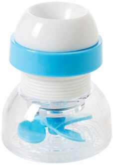 Plastic Green/Blue/Pink Faucet Filter Mesh Faucet Nozzle Environmental Convenient 360 Degree Rotary Water Bathroom Tap Adapter blauw