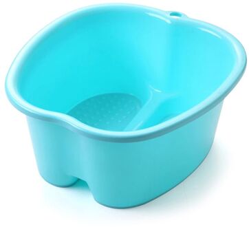 Plastic Grote Voetenbad Spa Bad Wastafel Emmer Voor Inweken Voeten Detox Pedicure Massage Draagbare 3 Kleuren blauw