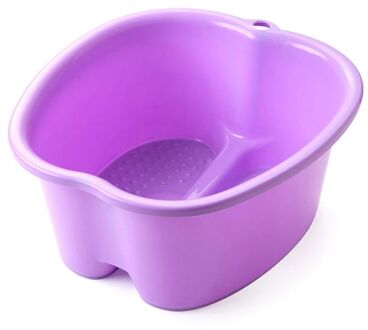 Plastic Grote Voetenbad Spa Bad Wastafel Emmer Voor Inweken Voeten Detox Pedicure Massage Draagbare 3 Kleuren paars