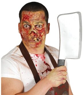 Plastic Halloween en horror thema hakmes - 40 cm - kunststof - messen en bijlen Multi