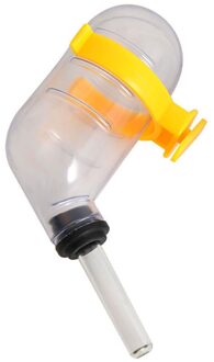Plastic Hamster Drinker Pet Water Feeder Lichtgewicht Lekvrije Cavia Eekhoorn Hamster Water Fles Dispenser Feeder geel