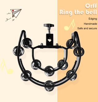 Plastic Handheld Tamboerijn Metalen Bell Jingles Percussie Muzikale Plezierige Instrument Levert Voor Ktv Party Game Speelgoed