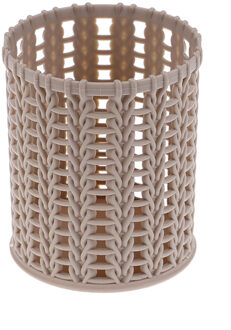 Plastic Holle Cilinder Pen Opbergdoos Potlood Borstel Pot Penhouder Make Borstel Container Home Office organizer Desktop CF