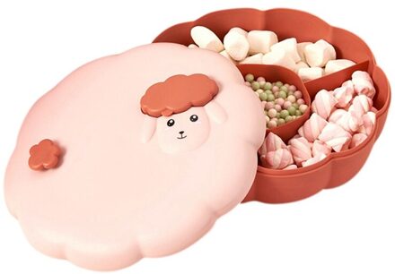 Plastic Huishoudelijke Gedroogd Fruit Lade Dessertbord Met Deksel Woonkamer Snacks Snoep Opbergdoos Sieraden Dienblad Servies