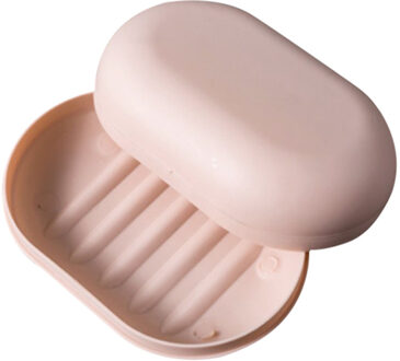 Plastic Jabonera Badkamer Douche Zeepkist Lade Schotel Opslag Houder Plaat Home Reizen Rangement Zeephouder Держатель Для Мыла roze