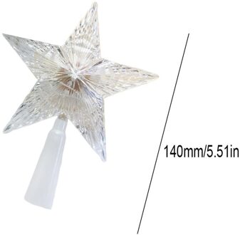 Plastic Kerstboom Top Ster Kerst Ornament Led Lichtgevende Vijfpuntige Ster 14cm18cm22cm Ster Kerstverlichting