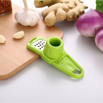 Plastic Knoflook Crusher Multi Functionele Handleiding Gember Knoflook Slijpen Rasp Cutter Knoflook Slijpen Tool Keuken Accessoires A groen