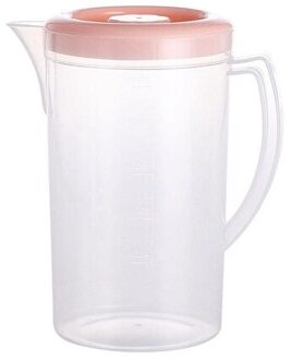 Plastic Koud Water Fles Grote Capaciteit Koud Water Fles Huishouden Koel Wit Open Sap Fles Fles Water Koud Water Cup Roze