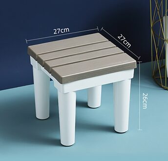 Plastic Kruk Huishoudelijke Verdikte Zuinig Gekookte Rubber Hoge Kruk Woonkamer Eettafel Kruk Stoel Bank Kruk Vierkante klein khaki