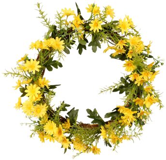 Plastic Kunstmatige Bloem Krans Deur Krans Lente Ronde Krans Plant Voor Thuis De Voordeur Bruiloft Home Decor # T1G YE