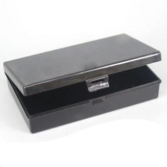 Plastic Make Storage Box Clear Vierkante Diamanten Schilderen Plastic Visitekaartje Doos Cosmetica Case Desktop Organizer zwart