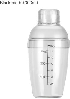 Plastic Martini Cocktail Shaker 350Ml/530Ml/700Ml/1000Ml Wijn Drank Mixer Wijn Shaker cup Drink Mixer Bar Boston Bar Tool Donker Kaki