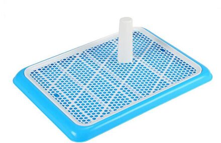 Plastic Mesh Huisdier Wc Omheind Kattenbak Hond Wc Potje Voor Teddy Bichon Bulldog Loo Training Pad Tray Voor kleine Dieren blauw 50x36x4cm