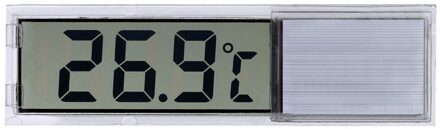 Plastic Metalen Aquarium Thermometer Fish Tank Temp Meter 3D Digitale Elektronische Thermometer Huisdier Producten zilver