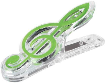 Plastic Muzieknoot Brief Papier Clip Pianomuziek Boek Vel Papier Lente Houder Map voor Piano Gitaar Viool Prestaties Sta groen