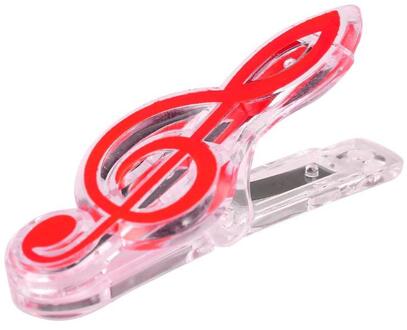 Plastic Muzieknoot Brief Papier Clip Pianomuziek Boek Vel Papier Lente Houder Map voor Piano Gitaar Viool Prestaties Sta Rood