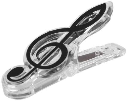 Plastic Muzieknoot Brief Papier Clip Pianomuziek Boek Vel Papier Lente Houder Map voor Piano Gitaar Viool Prestaties Sta zwart