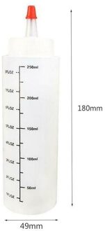 Plastic Naald Neus Schaal Squeeze Fles Cap Samendrukbare Fles Met Lekvrije 250Ml Salade Squeeze Fles Keuken tool