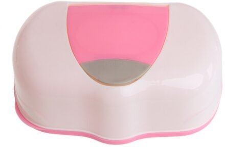 Plastic Natte Doekjes Storage Case Box Navulbare Tissue Doos Papier Container Roze